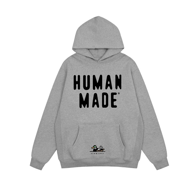 Felpa con cappuccio uomo stampa anatra human made unisex_voghion.com