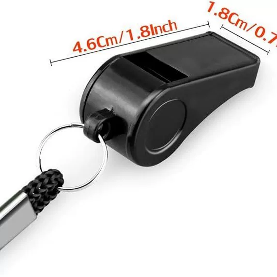 Amazon Cross-Border Best-Selling Referee Neck Whistle, Survival Whistle, Black Whistle, Abs Thickened Whistle