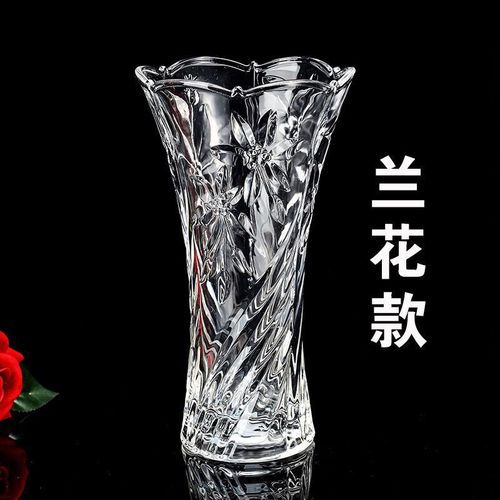 Extra-large thickened glass vase for living room, dried flower arrangement, hydroponic green ivy, lucky bamboo, lily flower, transparent vase