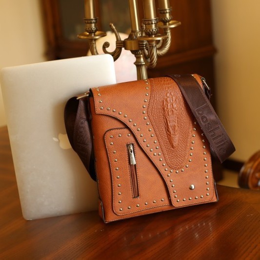 men's bag Korean style trend backpack retro outdoor leisure business document shoulder messenger bag_voghion.com