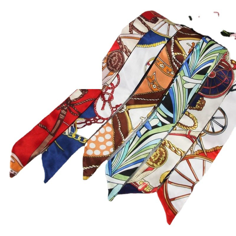 Шарфы оптом маленькие шарфы связали сумку шарф лента шелковый шарф лента для волос Подарочная коробка с ручным подарочным ремешком