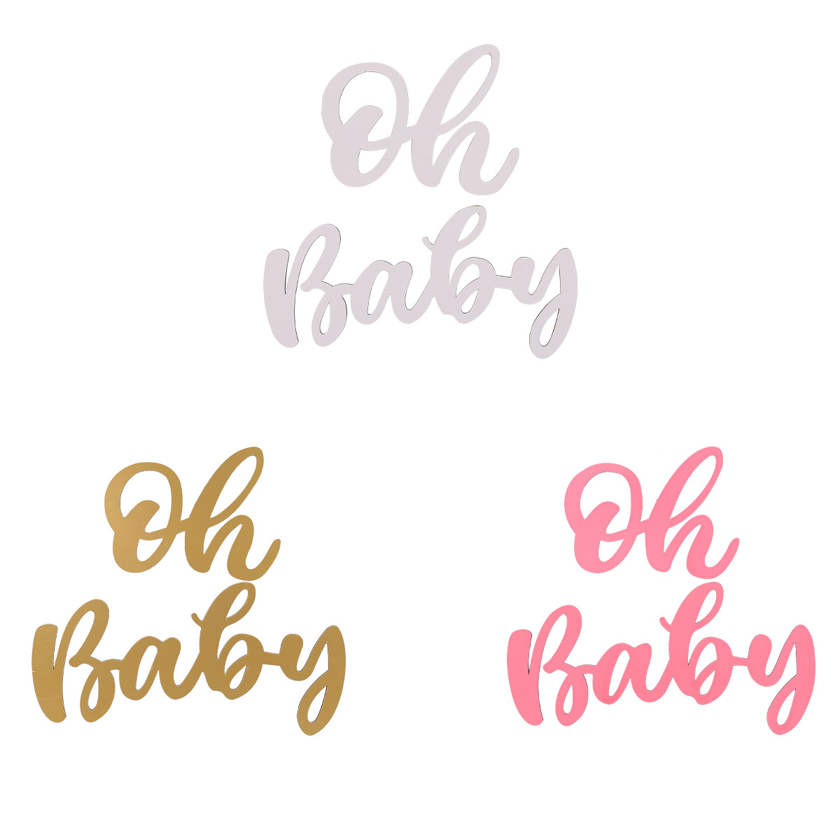 Romántico Tanabata Oh Baby Decoración de madera Día de San Valentín Propuesta sorpresa Diseño de escena Atmósfera Accesorios de tiro