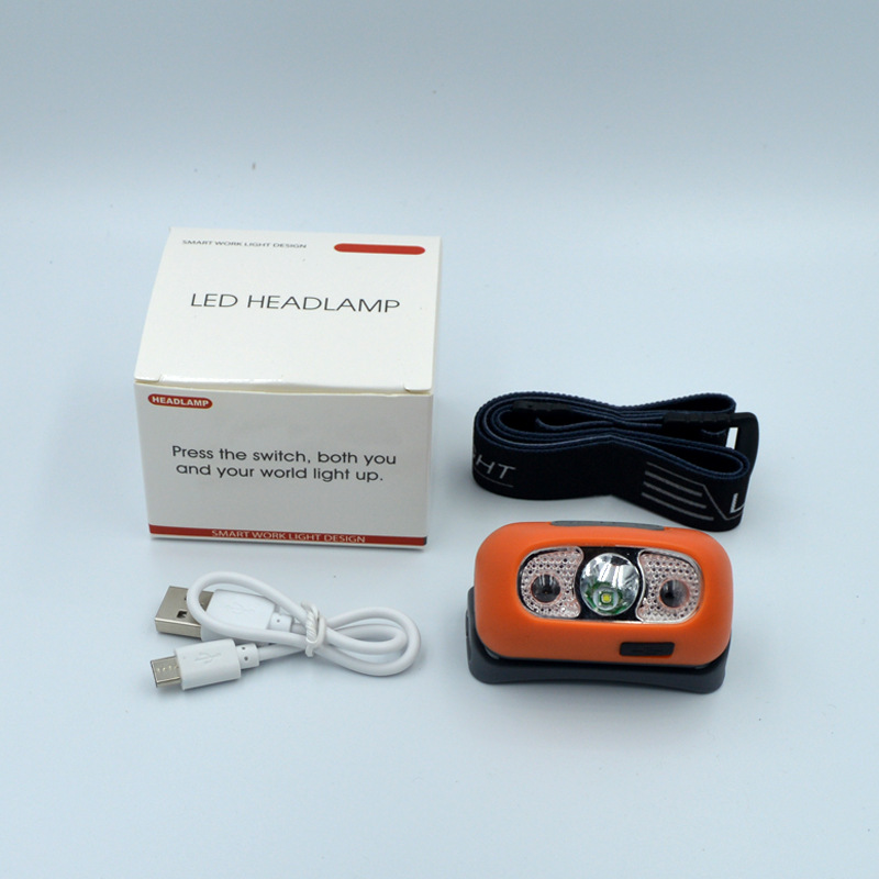 2024 nuevo faro de pesca súper brillante y ultraligero, larga duración de la batería, luz de sensor de pesca nocturna montada en la cabeza LED