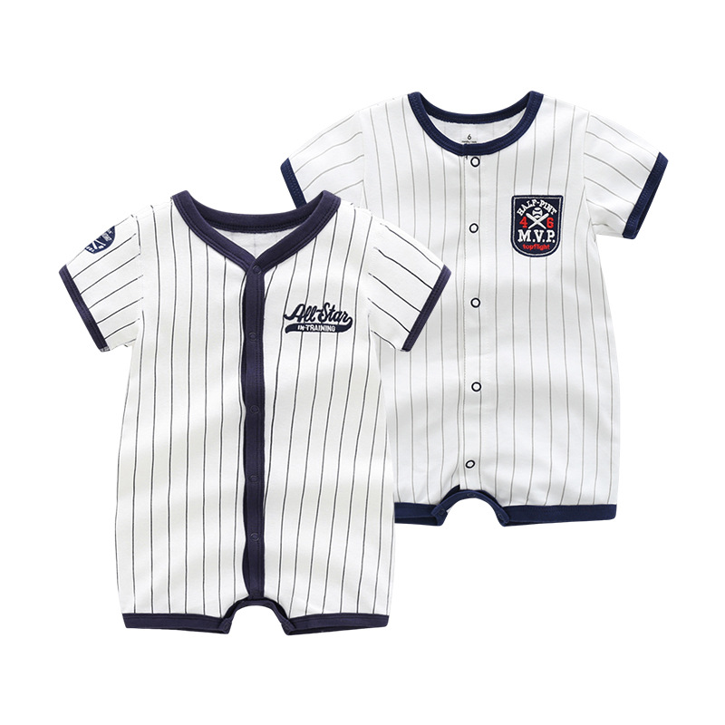 Ropa para niños transfronteriza, estilo europeo y americano, traje de escalada de manga corta, nuevo estilo de verano, mameluco de manga corta, vestido de bebé de luna llena