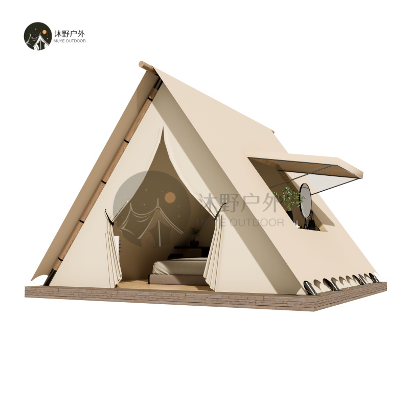 Muye estructura de madera al aire libre campamento de campamento tiendas de campamento de doble piso residencias escénicas turísticas culturales campamento tiendas de campamento hotel