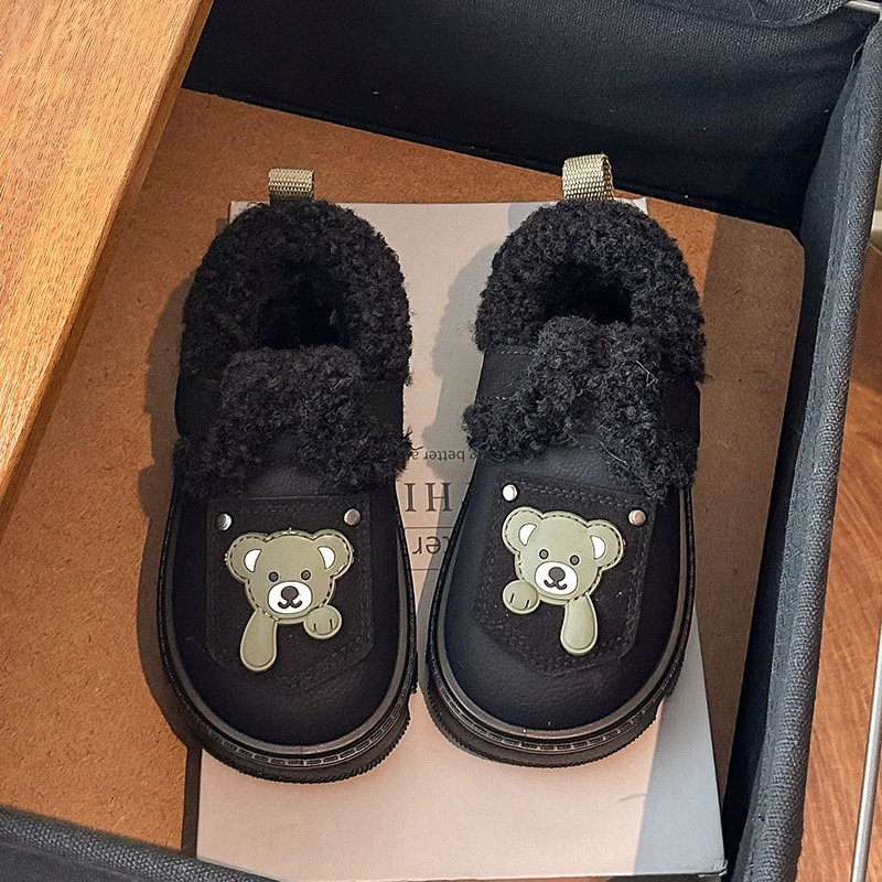 Утепляющие детские зимние ботинки, нескользящие низкие сапоги, корейский стиль
