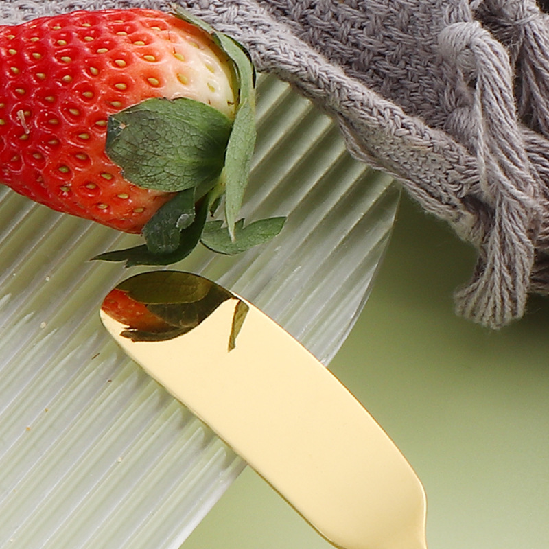 304 espátula de mantequilla de acero inoxidable creativa estilo coreano espátula de mantequilla de oro espesa mango de pan mermelada crema espátula de mantequilla