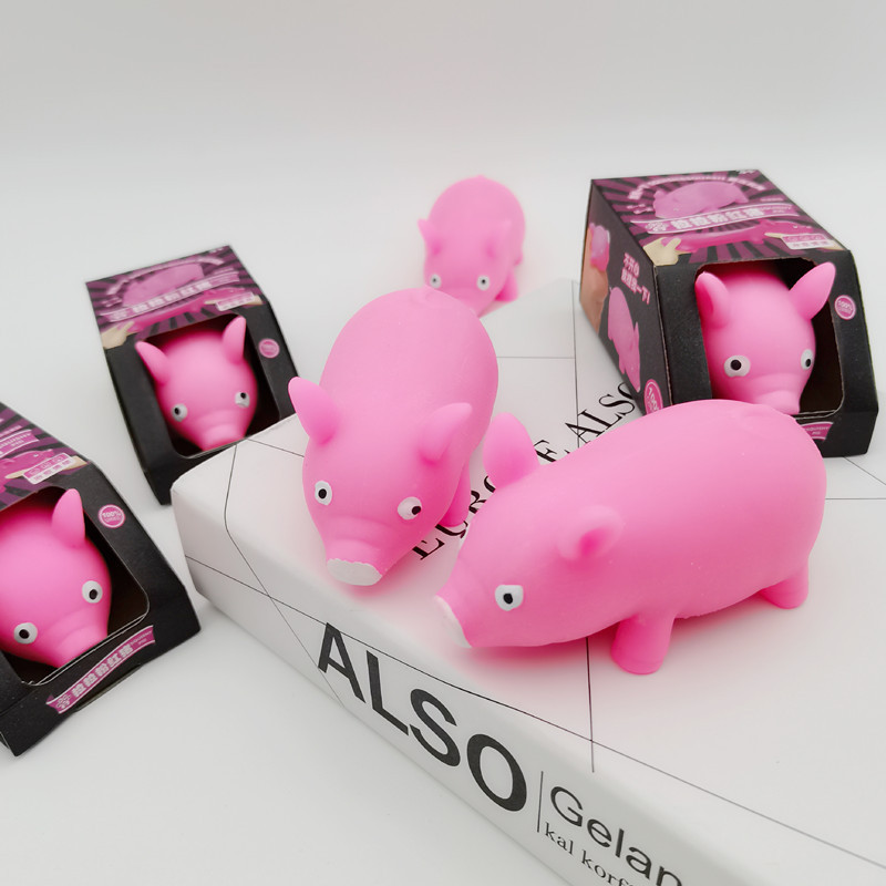 Unzip the sand pig toy, pull the pull-along pig, transform and squeeze stress-relief toy, stress relief device, realistic pig, street stall supply source