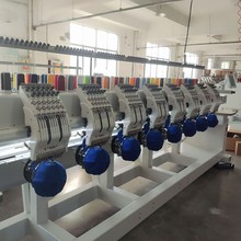 8头电脑绣花机成衣帽子个性化多头刺绣机高速 8头12针电脑绣花机