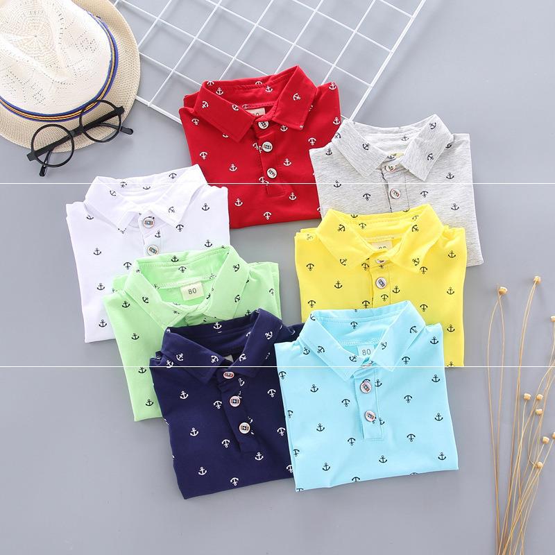 Children's printed T-shirt polo shirt bo...