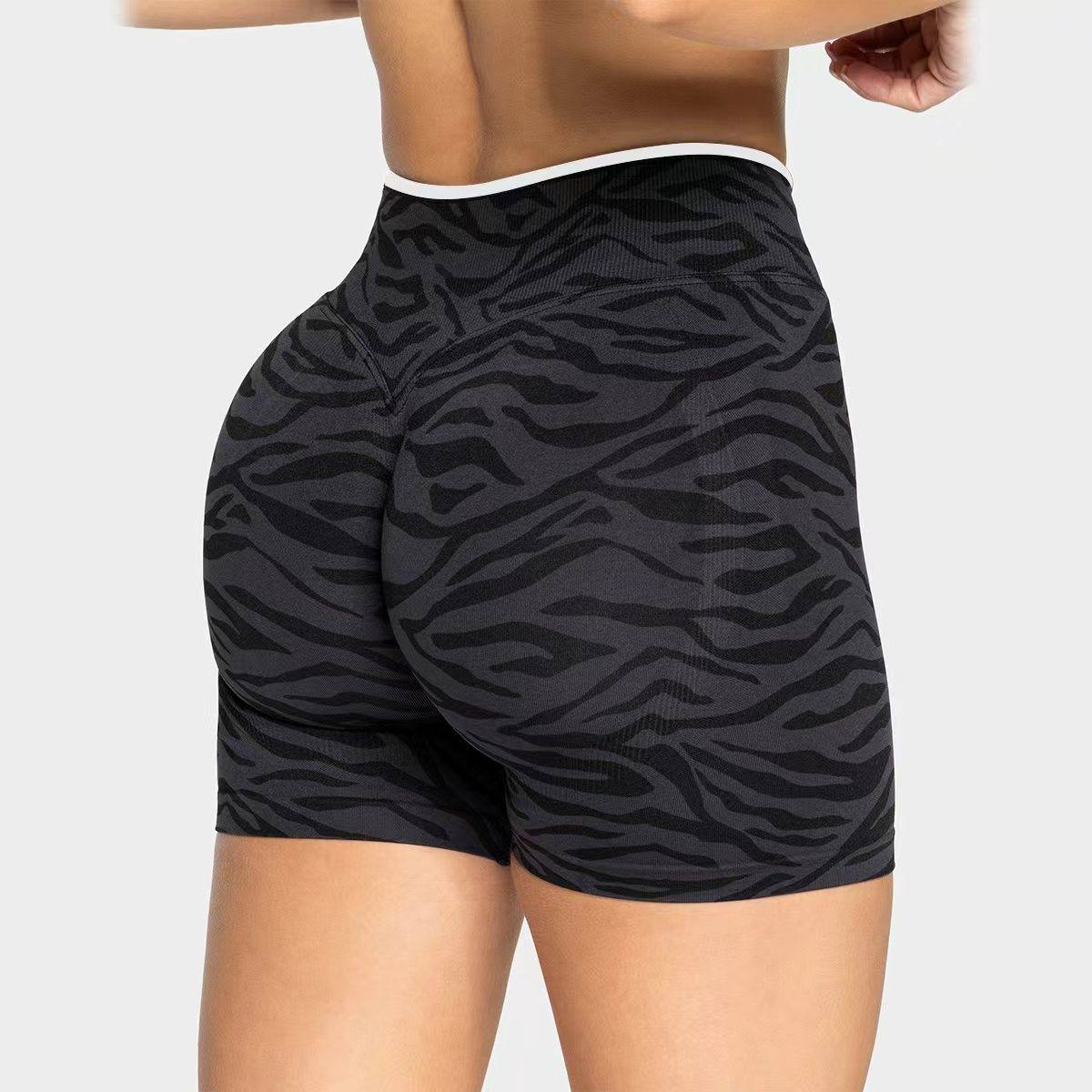 Pantalones cortos de yoga transfronterizos, cintura alta, caderas sin costuras, secado rápido, elástico, pantalones cortos apretados, deportivos, corredores, pantalones cortos de fitness