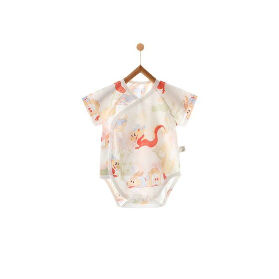 Category A Pure Cotton Baby's Fat-wrapping Clothes for Boys and Girls Summer Boneless Clothes for Newborn Baby Bear Triangle Climbing Clothes