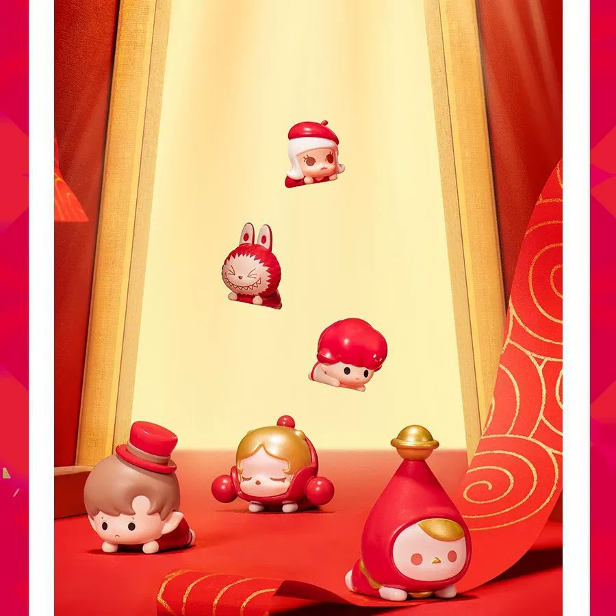 Bubble Moe Monter Новый год POP Bean Bubble Moe Mets Limited Spring Festival