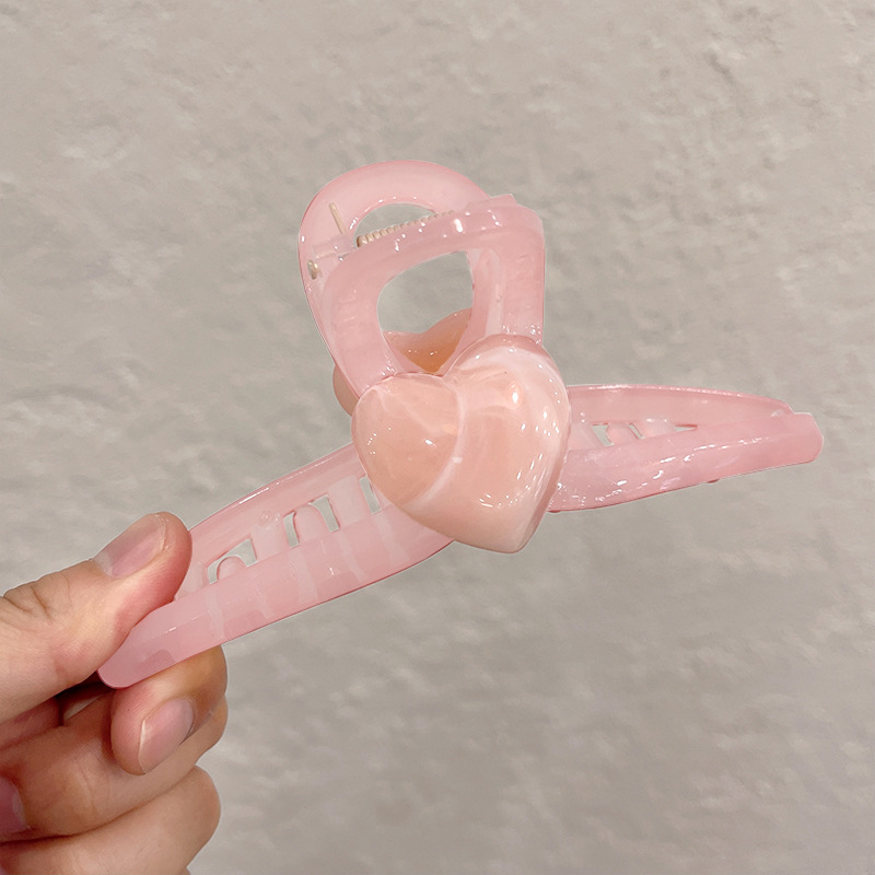 La jalea de color antideslizante horquilla trasera cabeza clip agarre no duele el pelo updo gran tiburón clip tocado accesorios para el cabello fruta