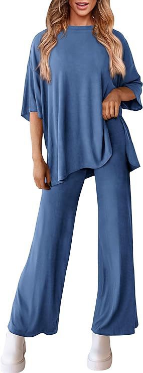 618g Weight Half Sleeve Sleeve Length Spandex, Polyester Fabric Type Pant Co-ord Set Sets Type 2 Pieces Set Quantity Daily Occasion Round Neck Neckline Loose Fit Type Solid Color Pattern Summer, Spring Season Women's Gender Casual Style Daily Women's Casual Solid Color Spandex Polyester Pant Co-ord Set Pants Sets 31