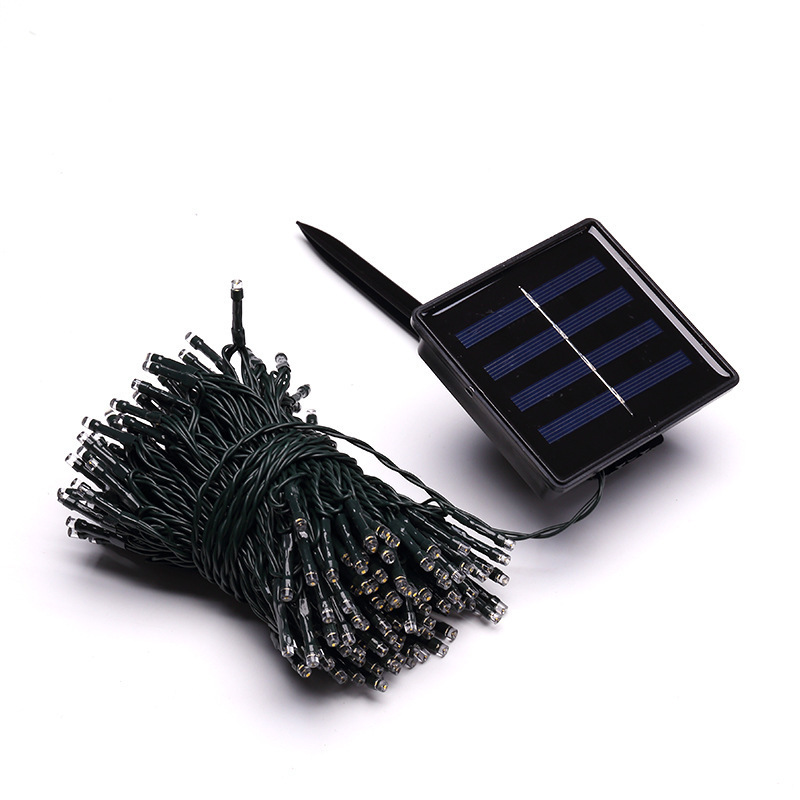 Guirnaldas de luces LED de gran venta transfronterizas, guirnaldas de luces solares para decoración navideña, guirnaldas de luces impermeables para exteriores, luces de ambiente