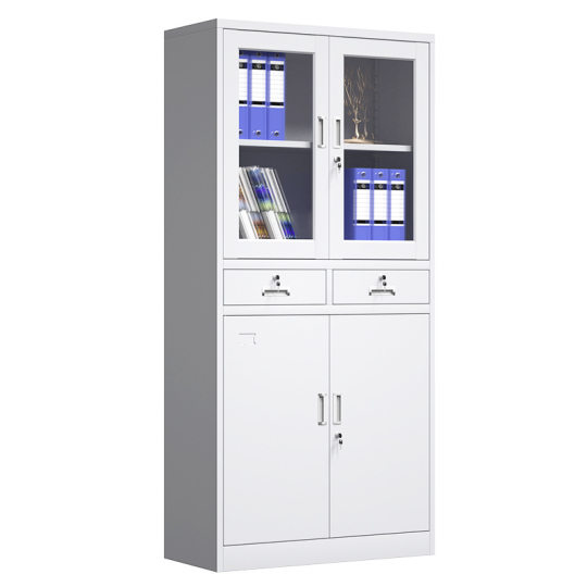 Steel File Cabinet Office file cabinet iron cabinet with lock file cabinet financial certificate cabinet drawer storage low cabinet