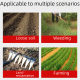 New Weeding Rake Hoe Weeding Artifact Six-Teeth Harrow Hanging Grass Turnaround Soil Loosening Iron Harrow Agricultural Tools Agricultural Tools