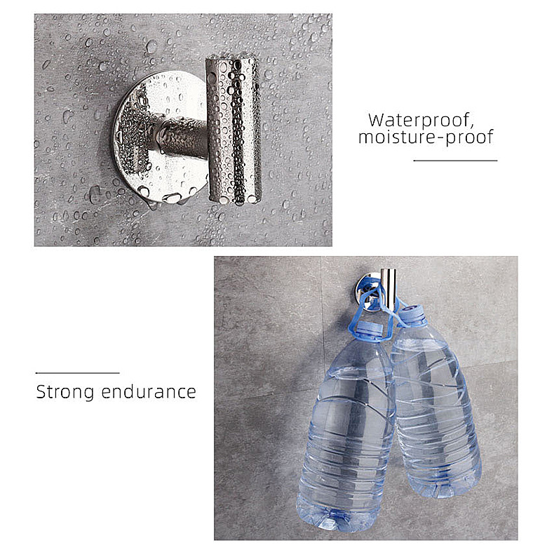 Amazon pared gancho de metal solo gancho de baño ropa toalla gancho de acero inoxidable gancho de la capa libre