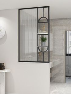 Stainless Steel Bathroom Half Wall Changhong Glass Screen Modern Simple Light Luxury Entrance Entrance Living Room Iron Partition