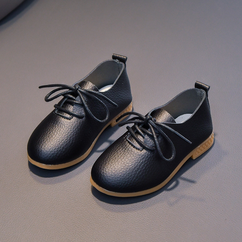 2025 primavera nuevos niños y niñas zapatos de princesa transfronterizos bajos nuevos zapatos de correa de estilo británico zapatos para estudiantes zapatos de cuero negro image 3