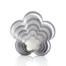 不锈钢饼干模具梅花凤梨酥曲奇蔬菜水果切模玻璃糖西点五瓣花模具