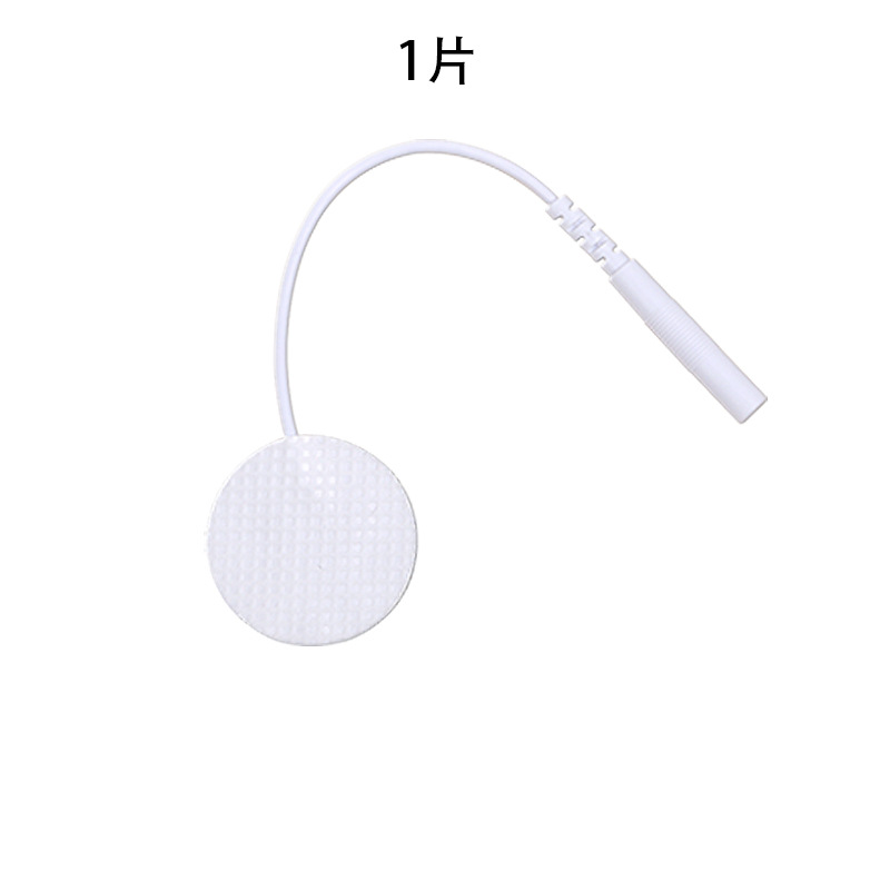 Redondo de 25mm tipo aguja pequeña hoja de electrodo de tela no tejida pie de electrodo autoadhesivo tipo de parche de masaje tipo cable