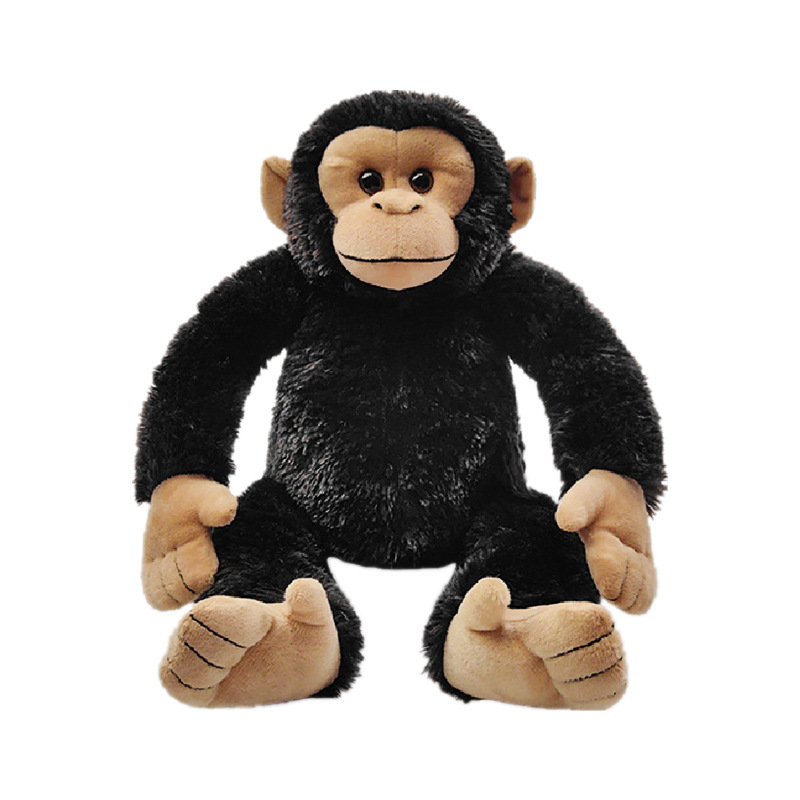 Peluche de gorila simulado, adorable gorila gigante negro, muñeco creativo, almohada grande, transfronterizo