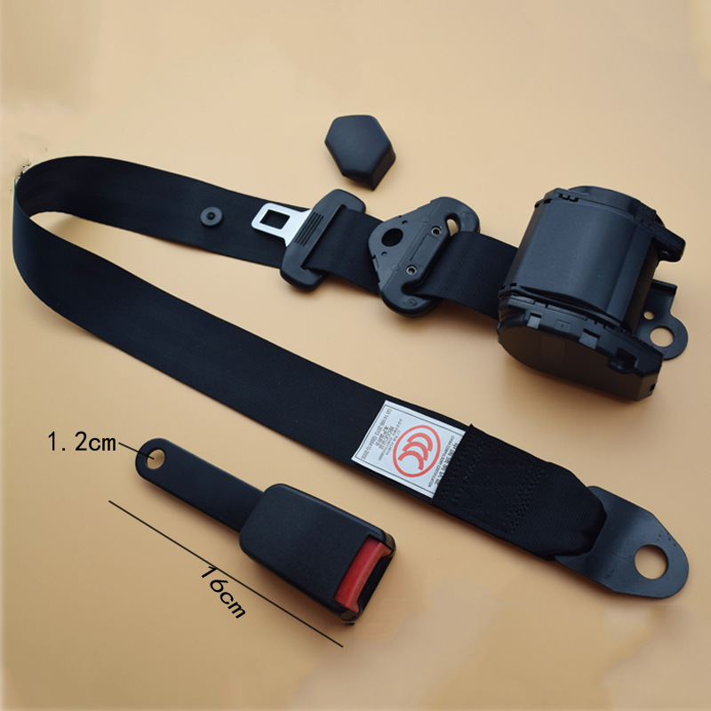 Car Seat Belt for Passenger and Cargo Vehicles, Driver and Passenger Side, Diagonal Shoulder Type, Automatic Retracting Three-Point Emergency Locking Seat Belt