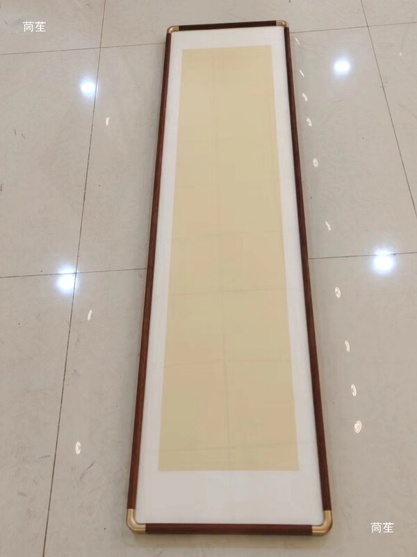Picture Frame with Ming-Style Solid Wood Imitation Copper Corners, Fine Picture Frame for Mounting, Plastic Copper Corner Frame, Small Ming-Style Border Frame for Calligraphy and Painting Lines Picture Frame with Ming-Style Solid Wood Imitation Copper Corners, Fine Picture Frame for Mounting, Plastic Copper Corner Frame, Small Ming-Style Border Frame for Calligraphy and Painting Lines