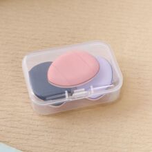 6.5透明长方形塑料盒连体发夹饰品美甲配钻分类整理盒桌面收纳盒