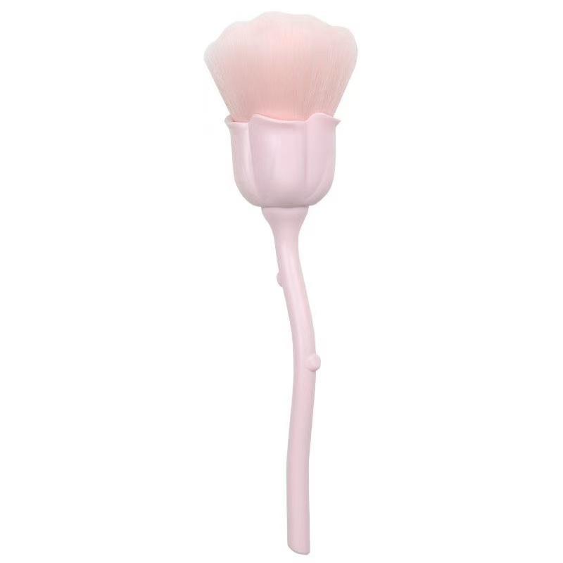 Nuevo cepillo de polvo de uñas, cepillo de polvo de uñas, pintura en polvo, mango de oro rosa, tamaño medio, belleza necesaria para la manicura. image 9