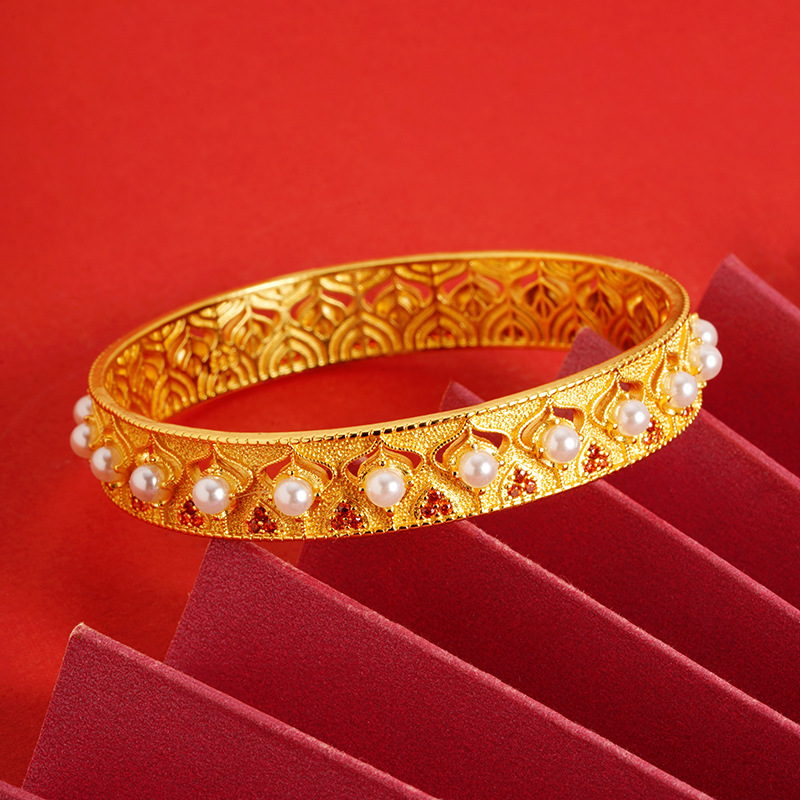 Imitación de perlas de aleación de cobre de largo plazo no se desvanece retro de las mujeres