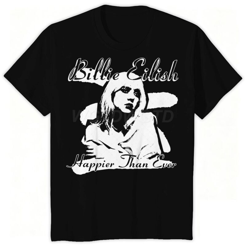 Billie Eilish Printed Summer Unisex Trendy T-Shirt Street Style Loose Casual Short-Sleeve Billie Eilish Printed Summer Unisex Trendy T-Shirt Street Style Loose Casual Short-Sleeve