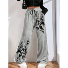 X 65712 Drawstring loose wide leg pants ������������Ů��