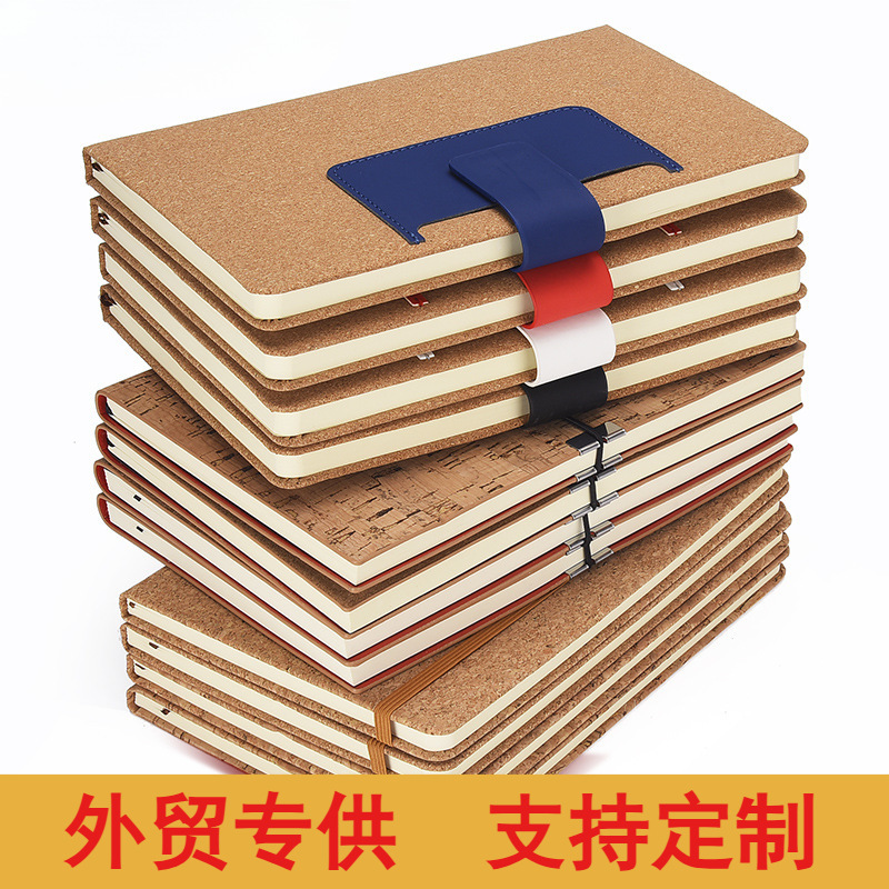 Cuaderno de madera de pino suave ecológico personalizado a5 libro de hebilla de alto valor de cara cuaderno de notas de papelero transfronterizo al por mayor