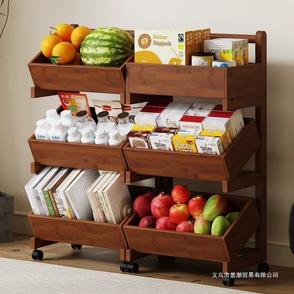 Fruit Display Rack, Fruit Stand, Fruit Store Commercial Creative Multi-Layer Multifunctional Island Vegetable Rack