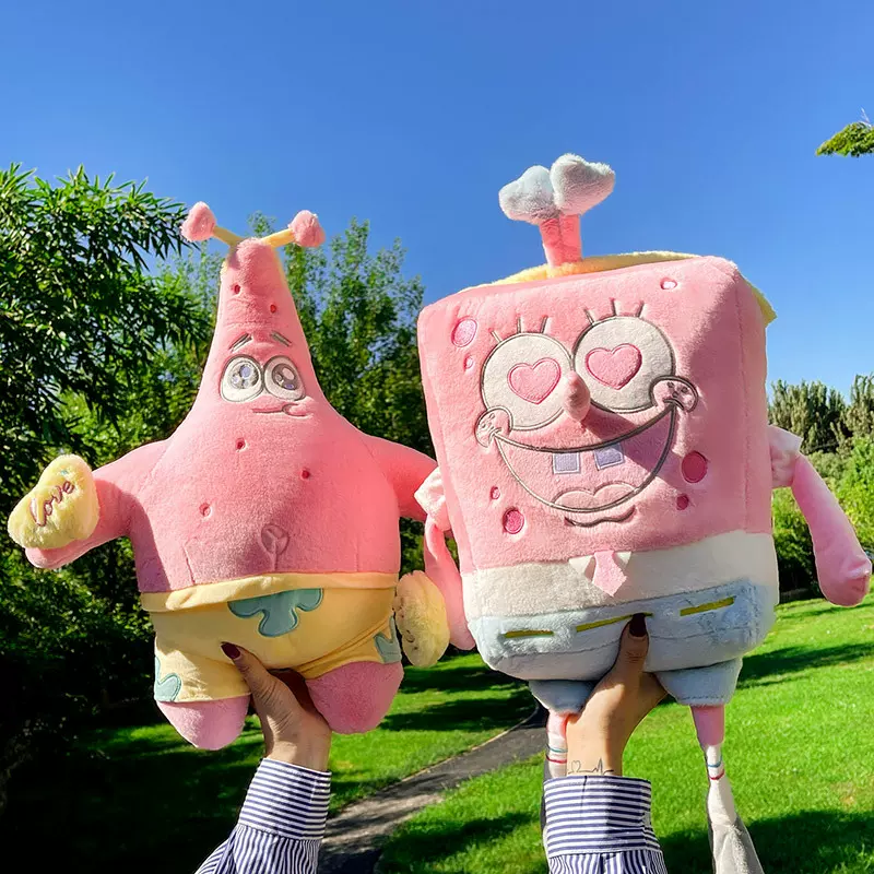 粉色海绵宝宝派大星公仔抱枕卡通可爱大号玩偶毛绒玩具安抚布娃娃