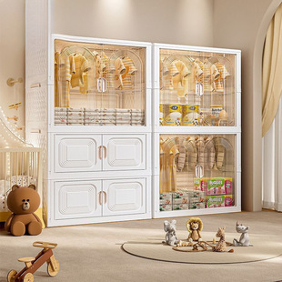 Children's Wardrobe Baby Clothes Storage Cabinet Baby Small Wardrobe Multi-Layer Storage Children's Room Home Organizing Storage Cabinet