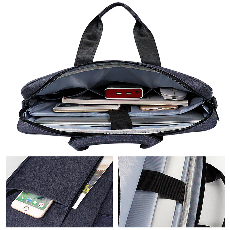 Wholesale Single Shoulder Laptop Bag Waterproof Briefcase 13-15.6 Inch Unisex with Logo Printing