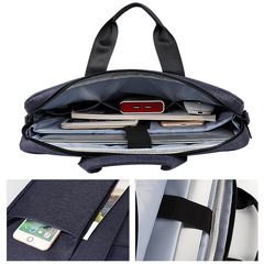 Wholesale Single Shoulder Laptop Bag Waterproof Briefcase 13-15.6 Inch Unisex with Logo Printing