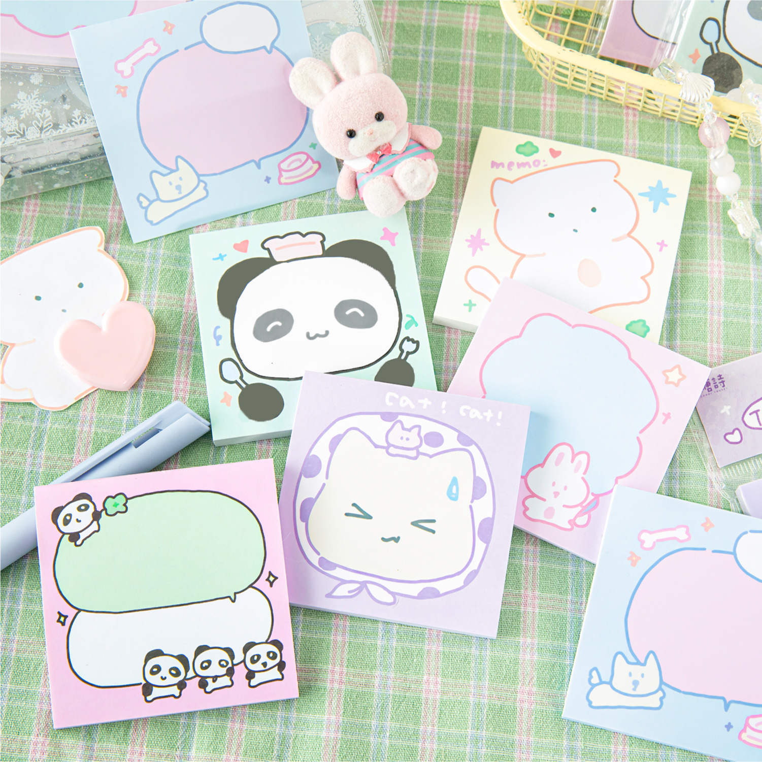 Sugar Poetry Super White Kraft Paper Bloc de notas Libro de registro de graffiti Cute Animal Message Paper Papel de material de decoración de cuenta manual