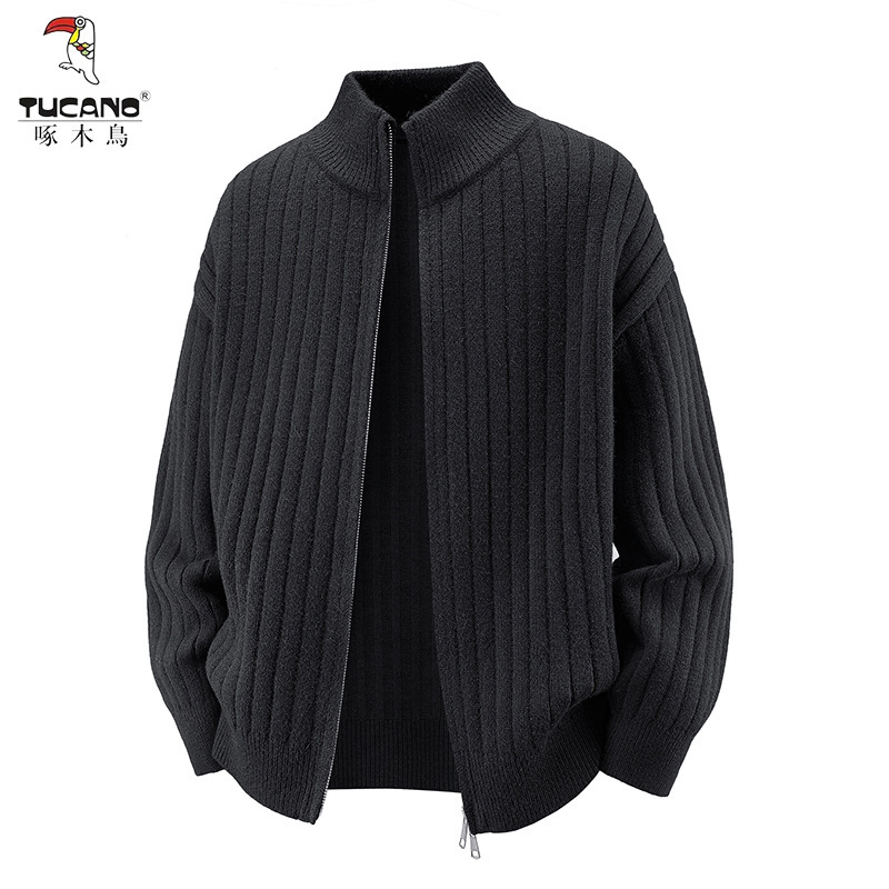 Woodpecker Men's Knitwear Autumn and Winter Middle-Aged and Elderly Dad Casual Cardigan Tops Men's 2025 New Knitwear Men