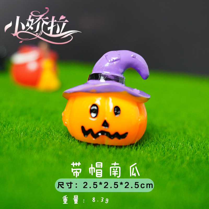 Nueva decoración transfronteriza Halloween calabaza fantasma calabaza mágica sombrero fantasma pequeña decoración micropaisaje paisajismo