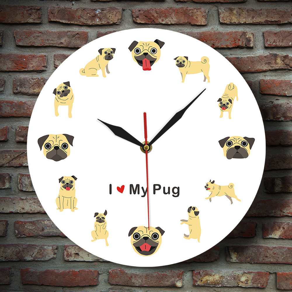 Pug Wall Clock Image 1