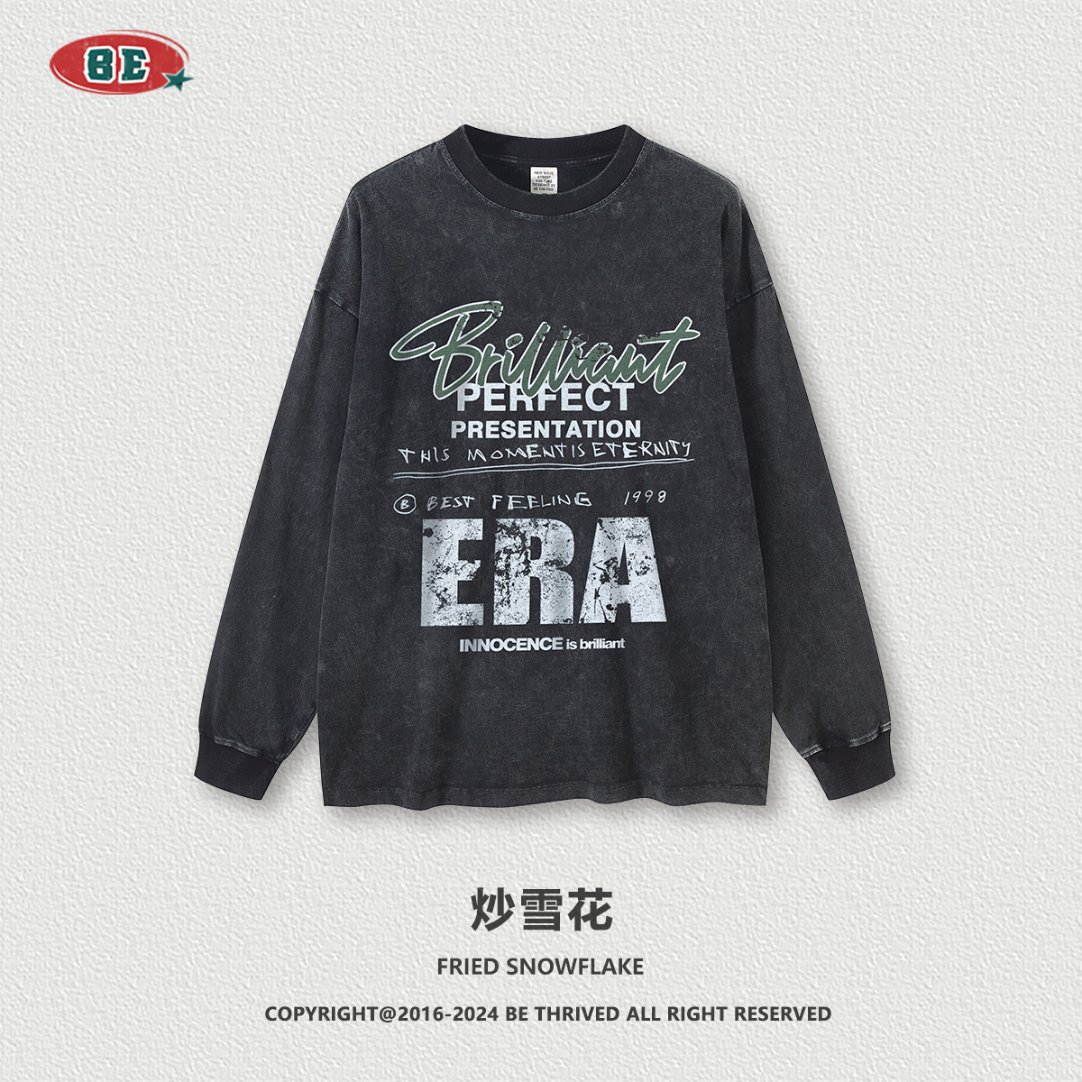 Be customizado| 2025 otoño y invierno marcas de moda estadounidenses digitales de impresión directa de inyección de manga larga camiseta de comercio exterior personalizada transfronteriza