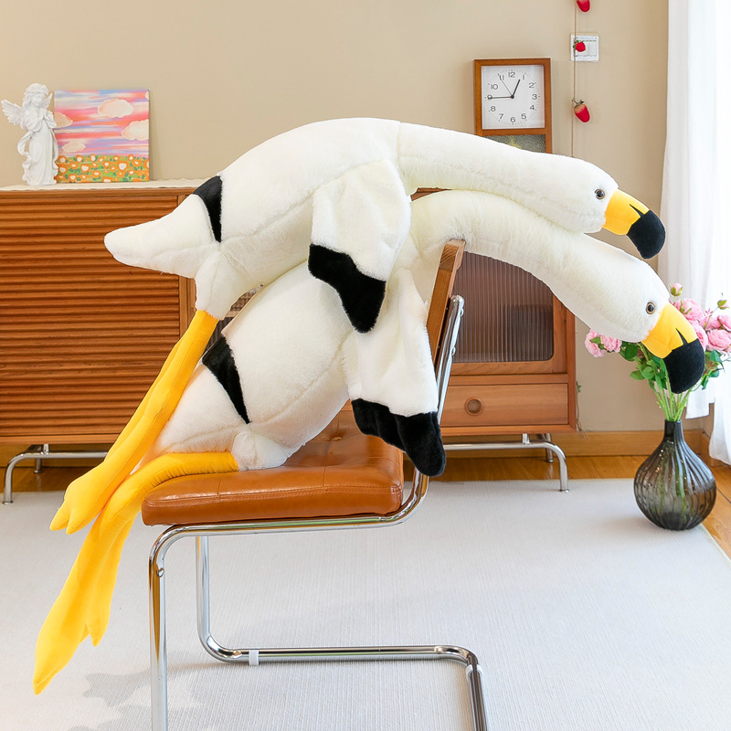 跨境新款火烈鳥抱枕玩偶毛絨玩具長條公仔生日禮物陪睡布娃娃批發