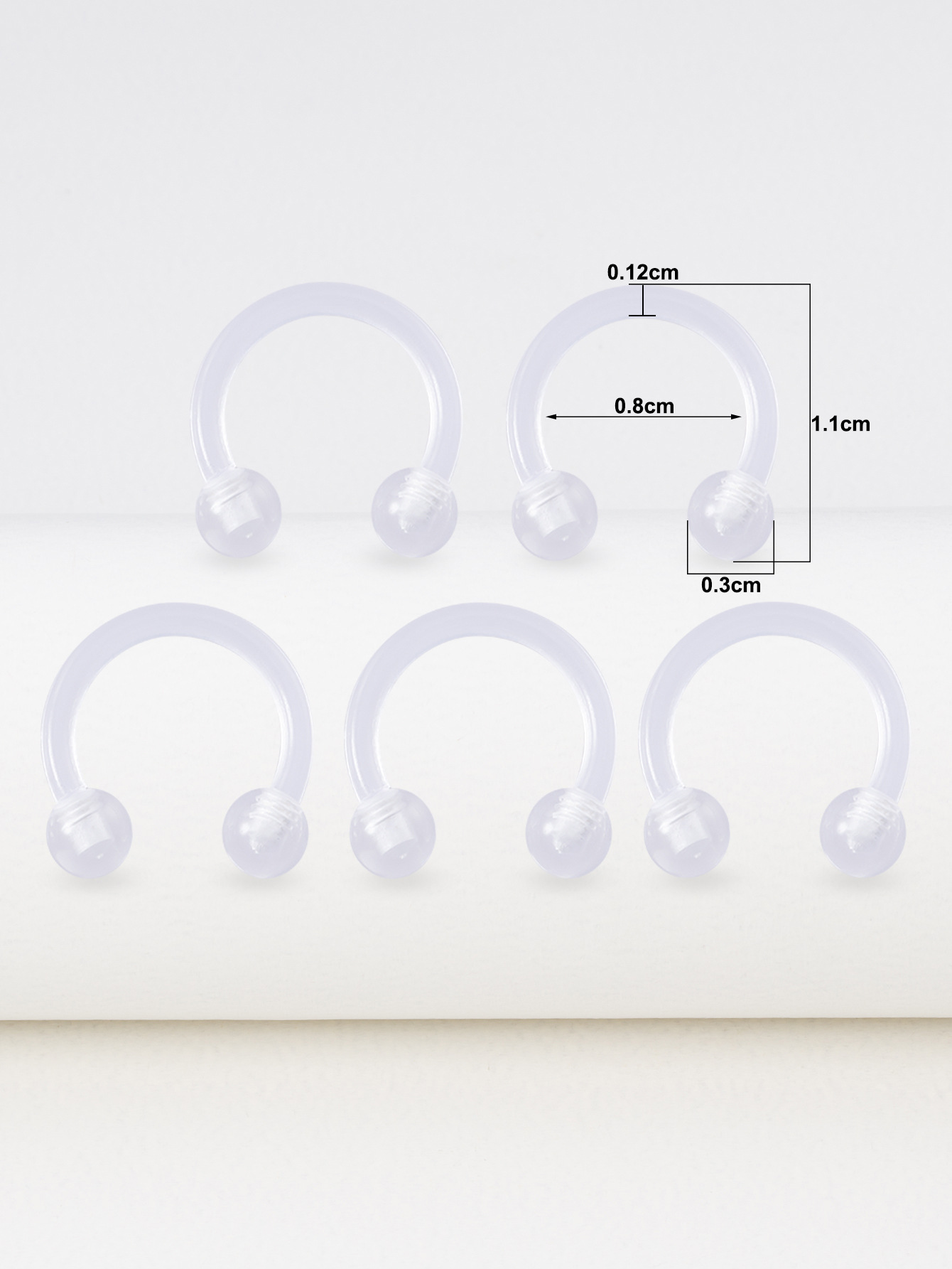 Simple Style Solid Color Stainless Steel Arylic Nose studs 1 Set