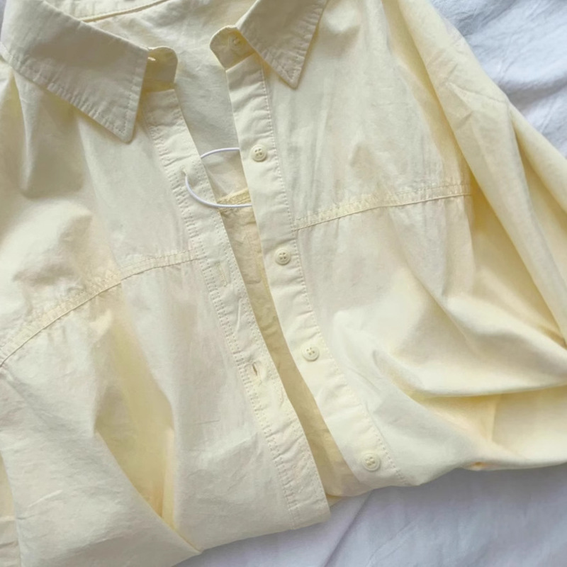 Cute Sweet French Style Shirt 2025 Spring and Autumn New Season Chic Top Women's Casual Simple Button Flipping Jacket