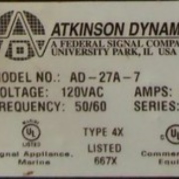 AD-27A-7  ATKINSON DYNAMICS先咨询再订期货